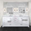 84 po X P 22 po Meuble-lavabo double D 4 portes avec plateau en quartz-706450882