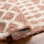 Dusty Pink Modern Shaggy Rug, Geometric Easy to Clean Rug For Living Room, Dining Room, Bedroom-108296017