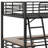 Loft Bed With 3 Layers Of Shelves And L-Shaped Desk-890662718-904526700