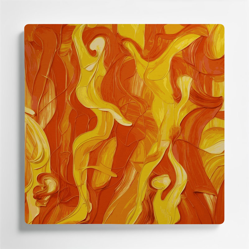 Abstrait art figuratif en métal brun 75