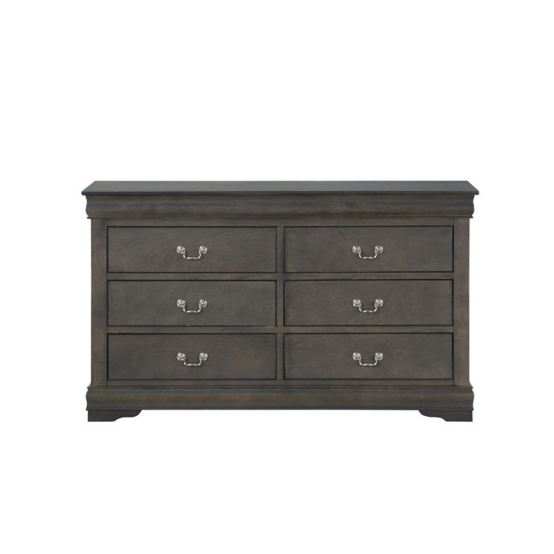 Commode double l 6 po Schulze, Gris foncé