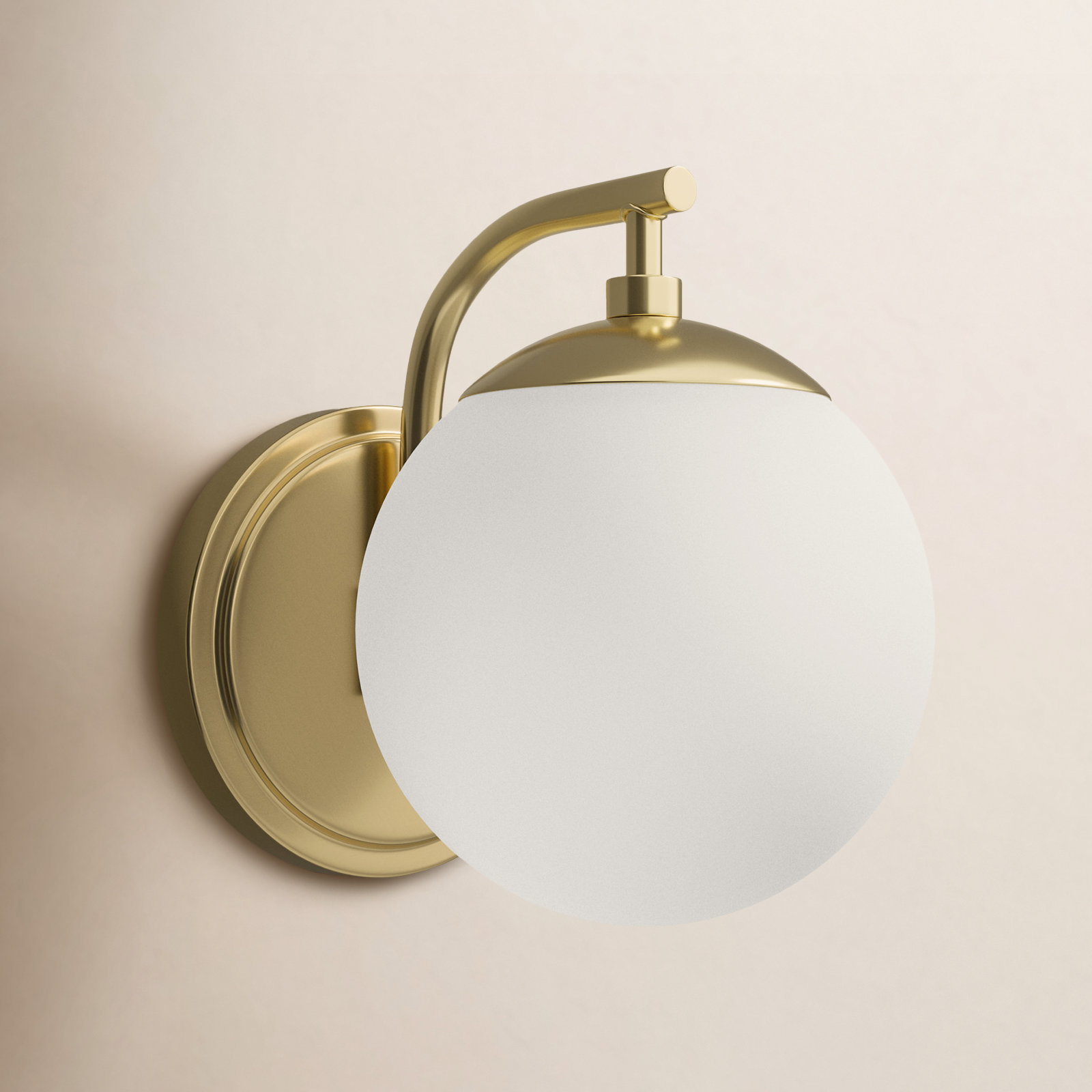 Mystic Single Frosted Dimmable Vanity Light