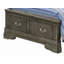 Lit de rangement simple Elegant Traditional en gris (seulement lit)