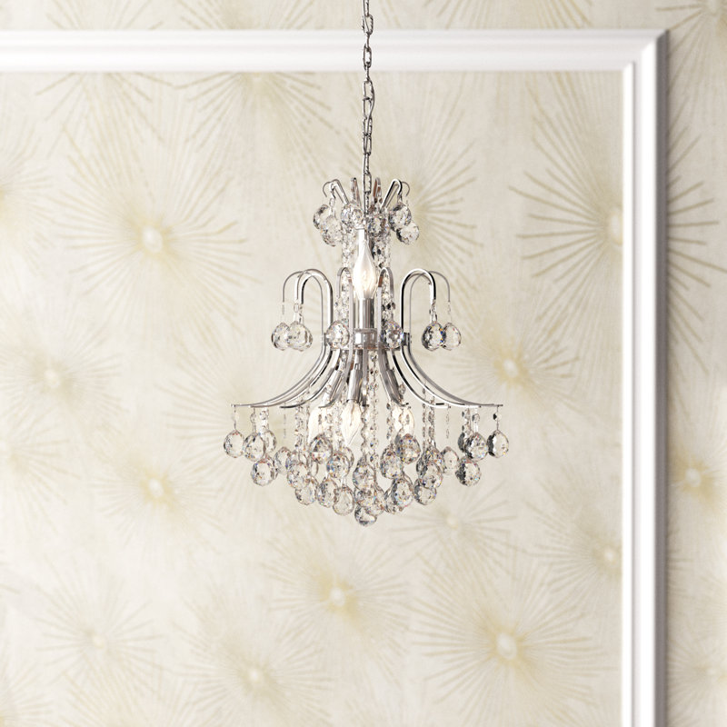Stoller - Lustre à niveaux lumineux avec accents de cristal, Chrome chrome, Coupe royale, 11