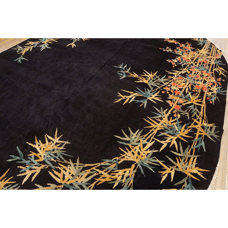 Tapis chinois noir antique Artistic Art Deco