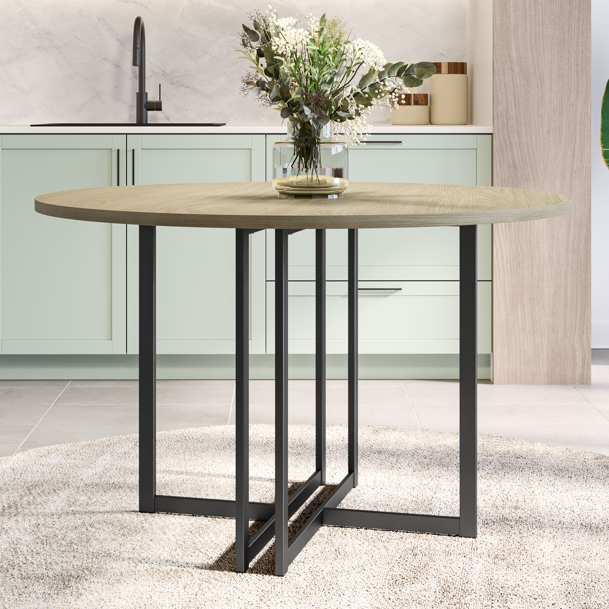 17 Stories Morfou Round 48'' Dining Table Wayfair