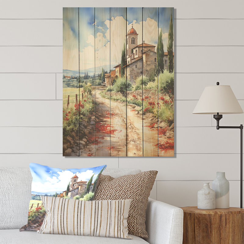 Italian Village Charm II - Italie sur bois, H 20 po x l 10 po