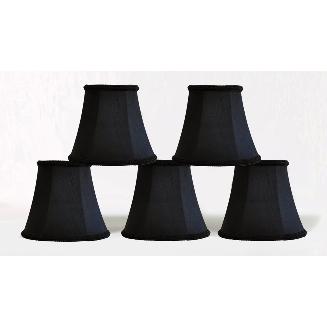4.5" H Silk/Shantung Bell Candelabra Shade ( Clip On ) (Set of 5) Red Barrel Studio®