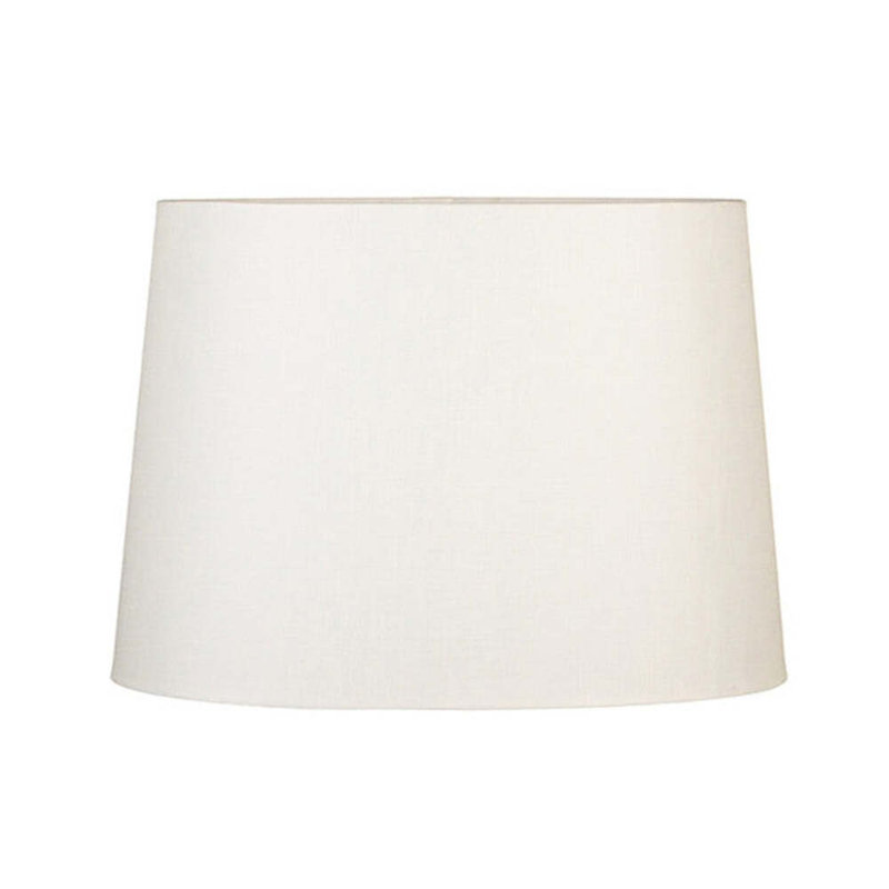 Hardback Linen Oval Lamp Shade (Spider), 9" H x 12" W x 8" D, Eggshell