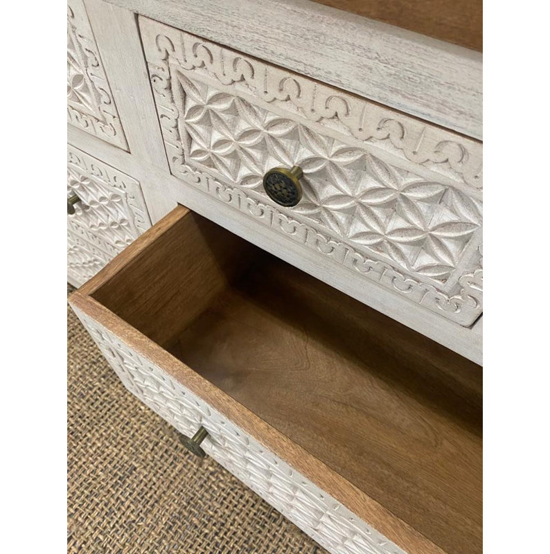 Ahmi Solid Wood 160 cm W Chest of 8 Drawers