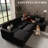 107" Cloud Modular Sectional Sofa with Ottoman,Modern Corduroy Couch for Living Room,7 Seat Sofa with Storage,U-Shaped Sofa,Random Combination-1687792682