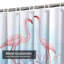 Rideau de douche imperméable Tropical Oasis Palm Flamingo Botanicals avec 12 crochets-1524765293