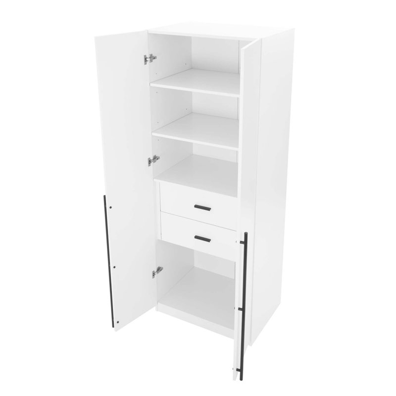 Armoire-penderie 32 "en blanc Lee, Blanc
