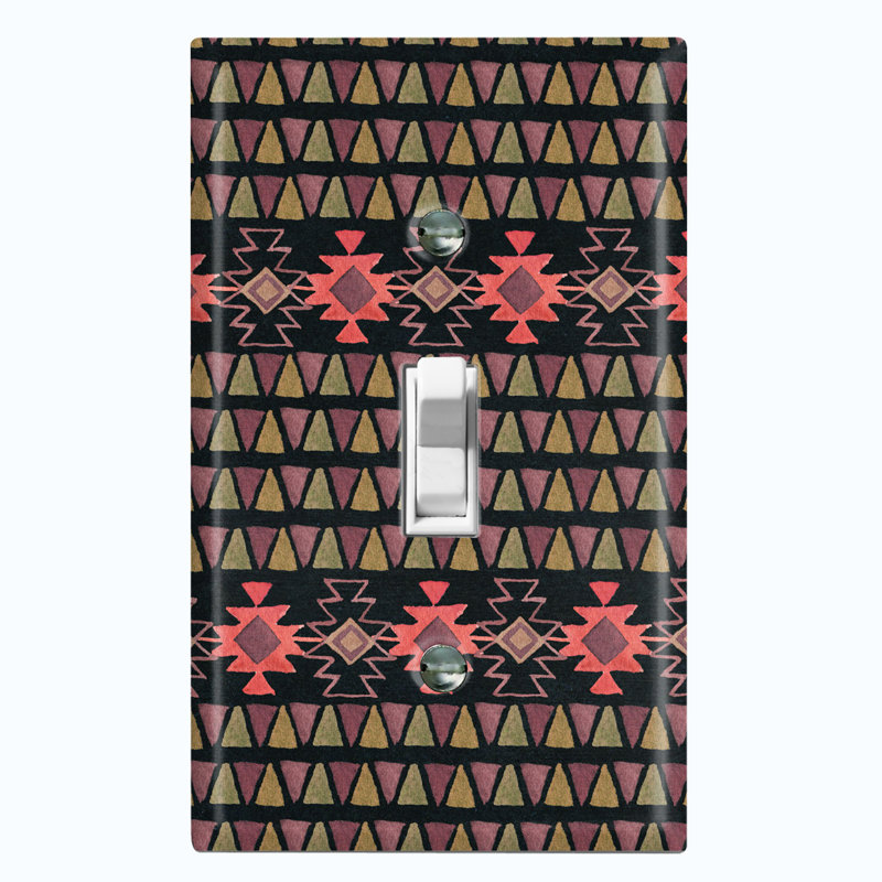 Patterned 1 - Gang Toggle Light Switch Standard Wall Plate