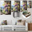 Mauve, vert, raisins, vignobles - ferme, art mural en métal-705950312