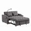 Canapé-lit en velours avec futon et causeuse
