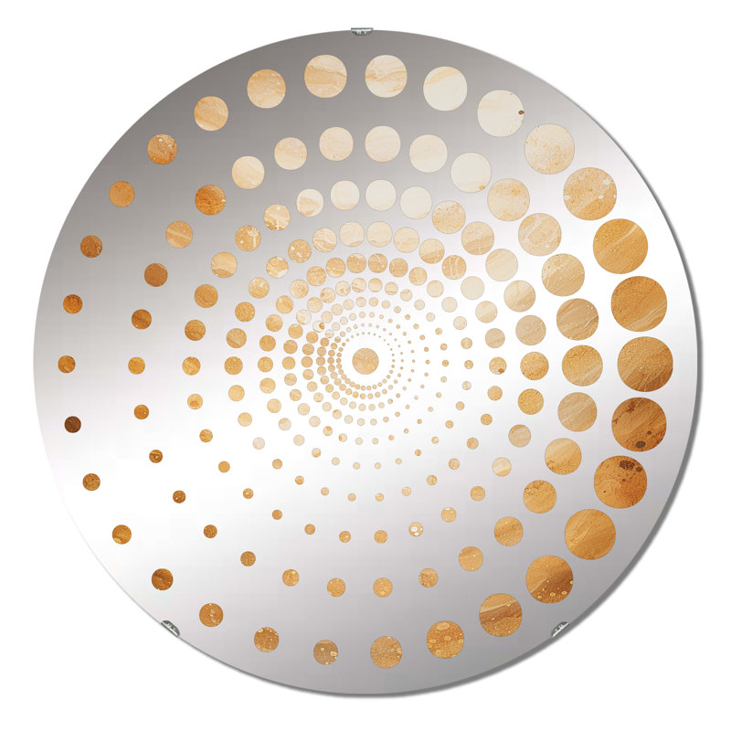 Fet - Miroir mural spiralé, 23,6 po x 23,6 po