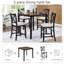 Ensemble de table de salle à manger 5 pièces à hauteur de comptoir, table carrée en bois avec 4 chaises rembourrées pour les petits espaces-156224910-156224912-156224914