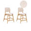 Upholstered Counter Stool with Solid Wood Frame