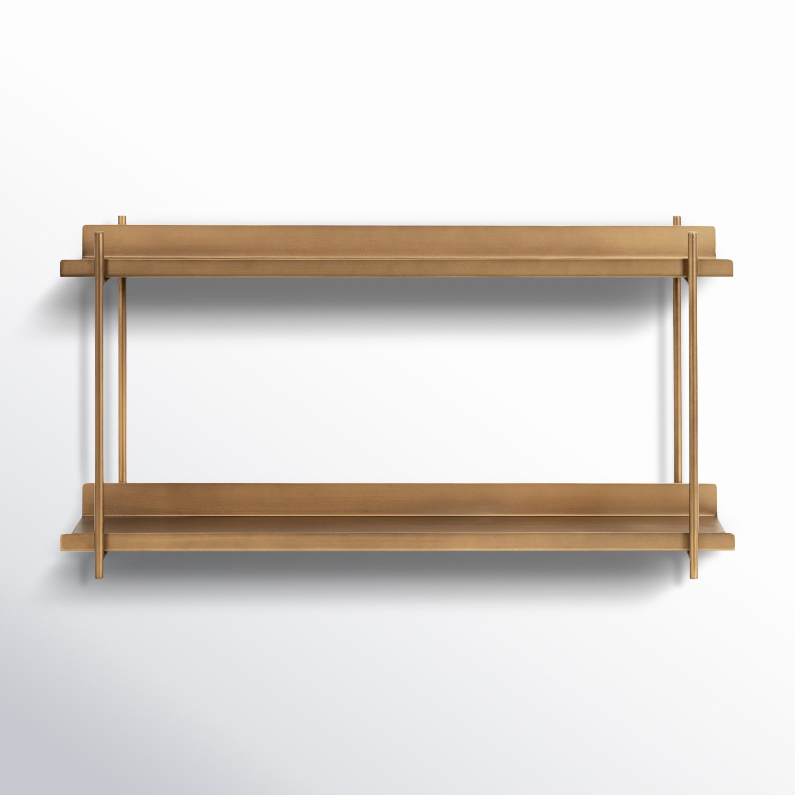 Bedford 2 Piece Metal Tiered Shelf, Gold