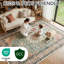 9 po x 12 pi Tapis rétro lavable à poils courts Tapis antidérapant à médaillon oriental pour salon / chambre à coucher-2076513509