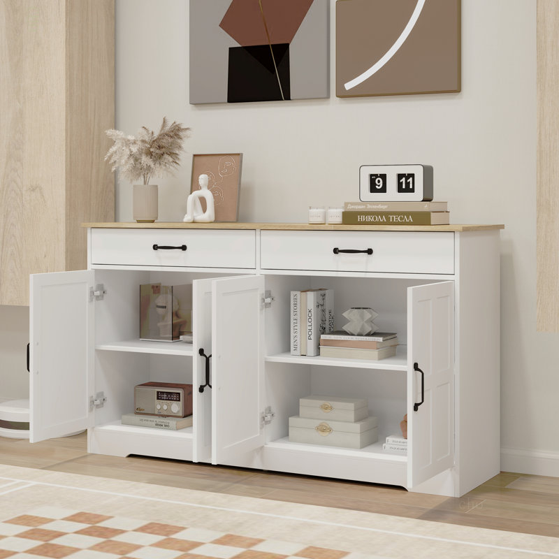 Buffet 55,91 "avec 2 tiroirs et 4 portes pour le coin-repas