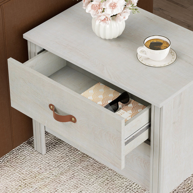 Ashae 2 - Drawer End Table, Black, 1