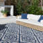 Tapis intérieur / extérieur bleu marine / ivoire Anastasaos-29515338