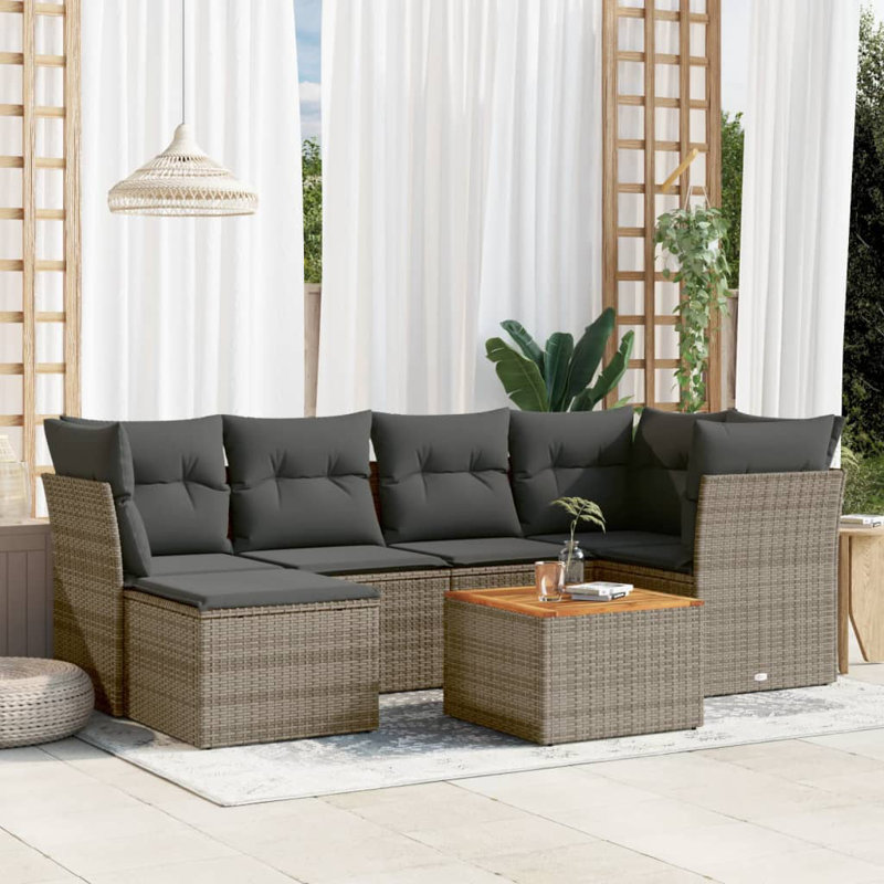 Vidaxl Garden Sofa Set Grey