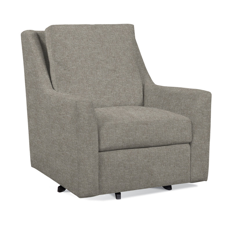 Columbus Upholstered Swivel Armchair, Basic Gray 100% Polyester