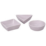 Le Creuset Stoneware Set Of 3 Tapas Dishes, Shallot