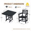 Ensemble de table et chaises d'extérieur 3 pièces Hdpe-1932350887