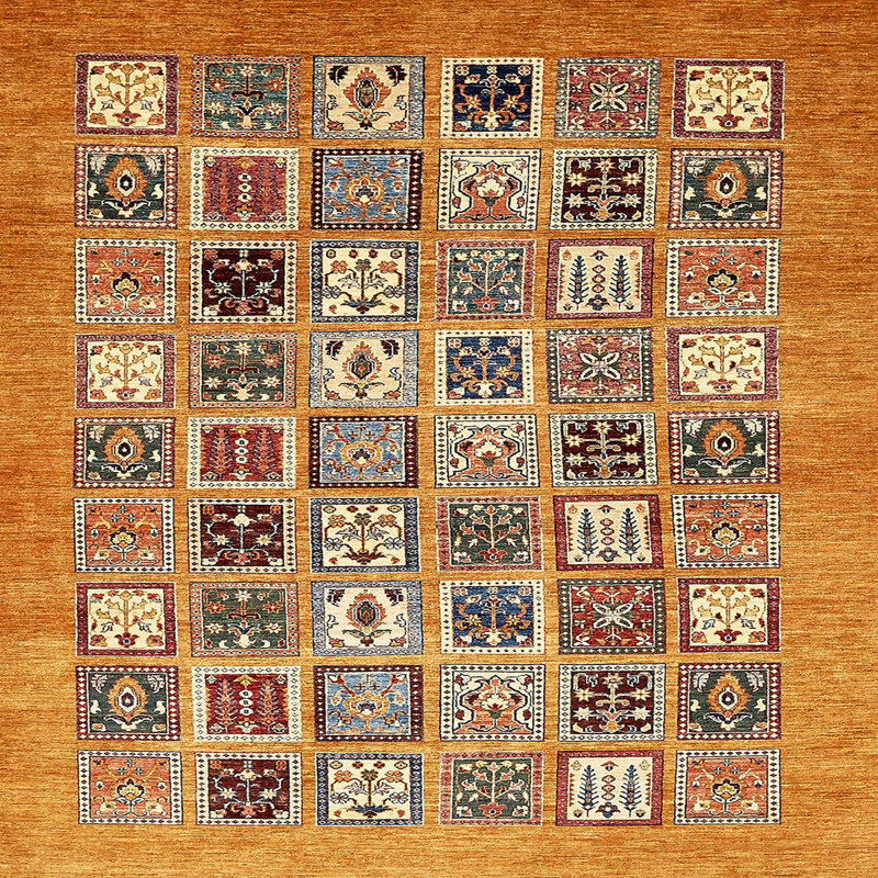 Abstract Indoor Rug, Square 4'