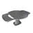 Boulemane 119-179Cm Grey Matte Ceramic Swivel Extending Dining Table