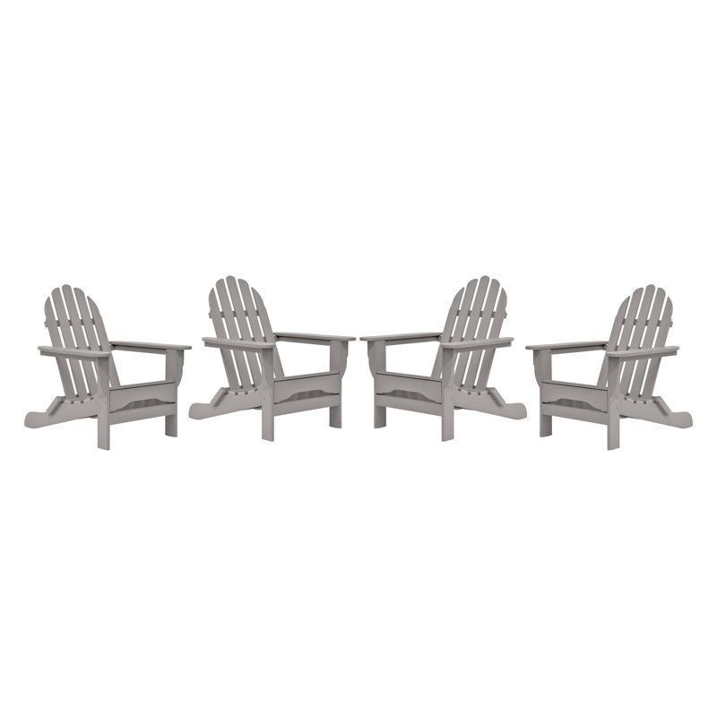 Brunt Outdoor Adirondack Set, Light Gray