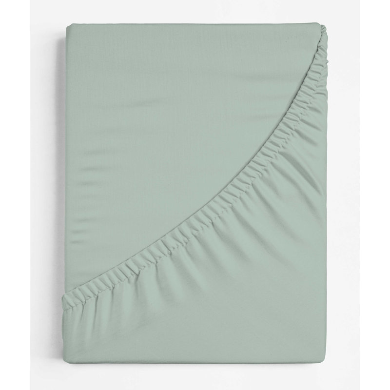 Oslo Plain Weave / Muslin Fitted Sheet, Single (3'), Ocean