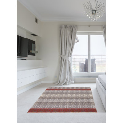 Tapis gris nouvel âge en laine 5 pi x 8 pi 0 po Iamandi