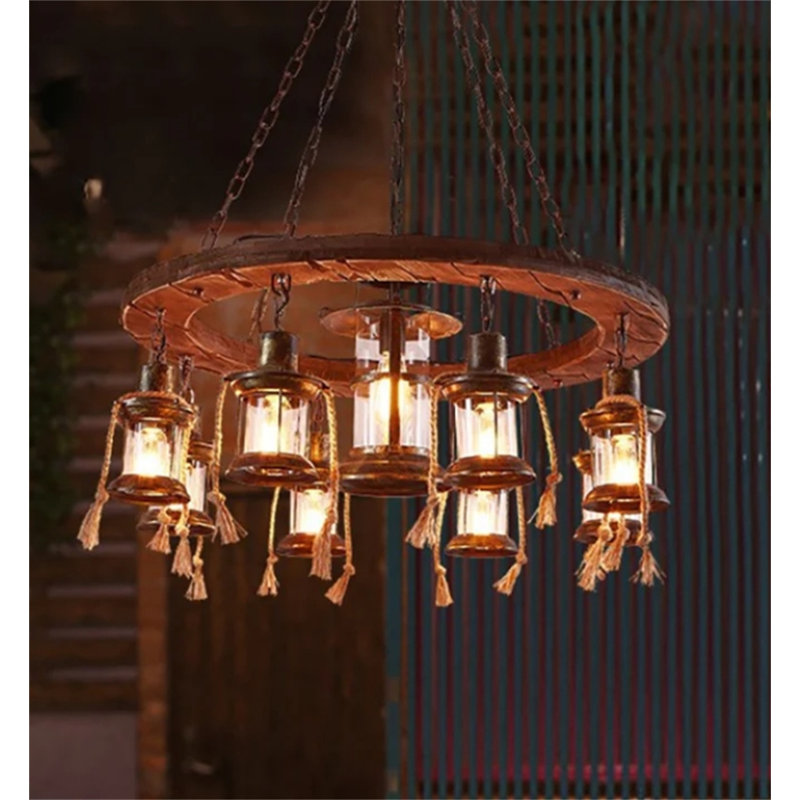 Lustre géométrique unique à 9 lumières Aljoharah