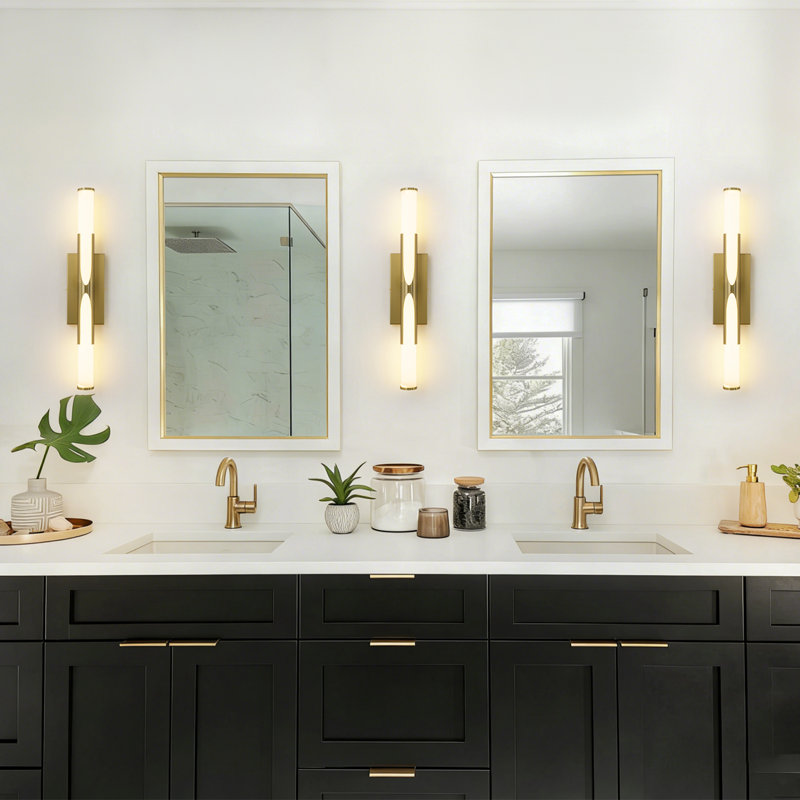 25" Dimmable LED Wall Sconce, Brushed Gold