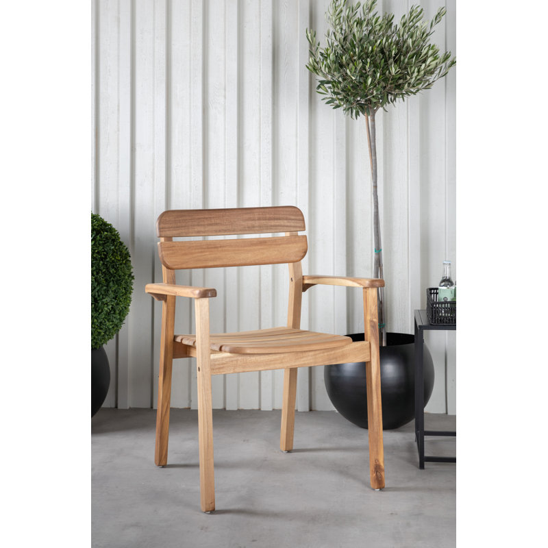 Charvi Stacking Patio Dining Armchair with Cushion