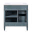 Meuble-lavabo moderne avec lavabo supérieur - Armoire de rangement élégante avec tiroirs et tiroir basculant-108497634