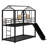 Metal House Bunk Bed With Slide-511170813