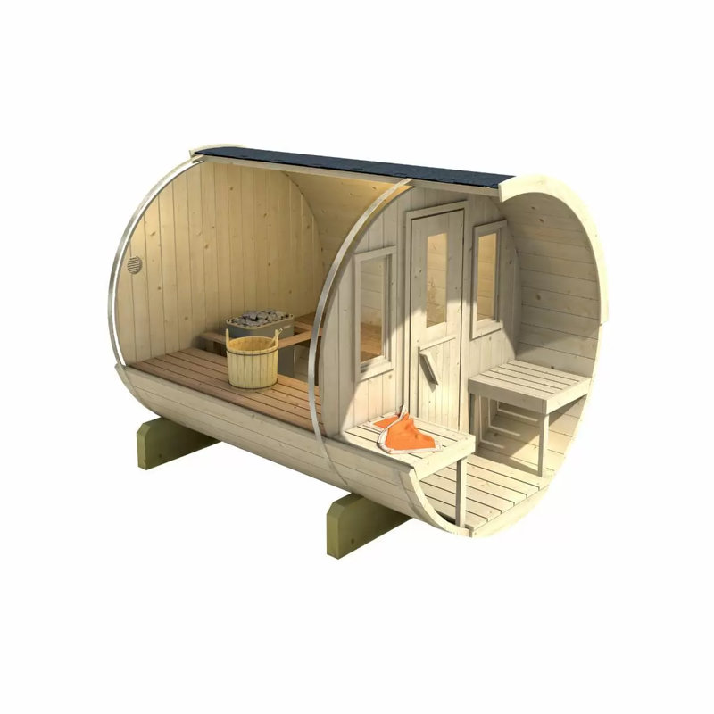 Stjarna Barrel Sauna 250 inc. Electric Heater, Brick