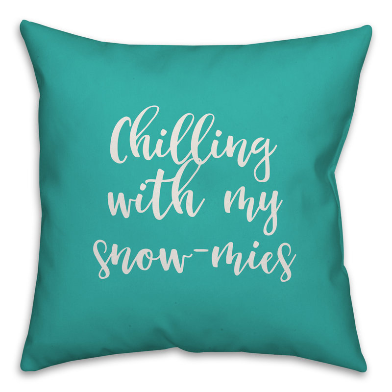 Coussin snowmies , Bleu sarcelle, Coussin décoratif