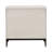Silvia 2-Drawer Rubberwood Nightstand, Light Gray