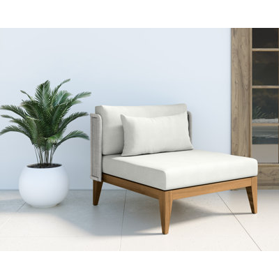Osiah Outdoor Armless Lounge Chair