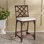 Tabouret de bar avec coussin Bhumi