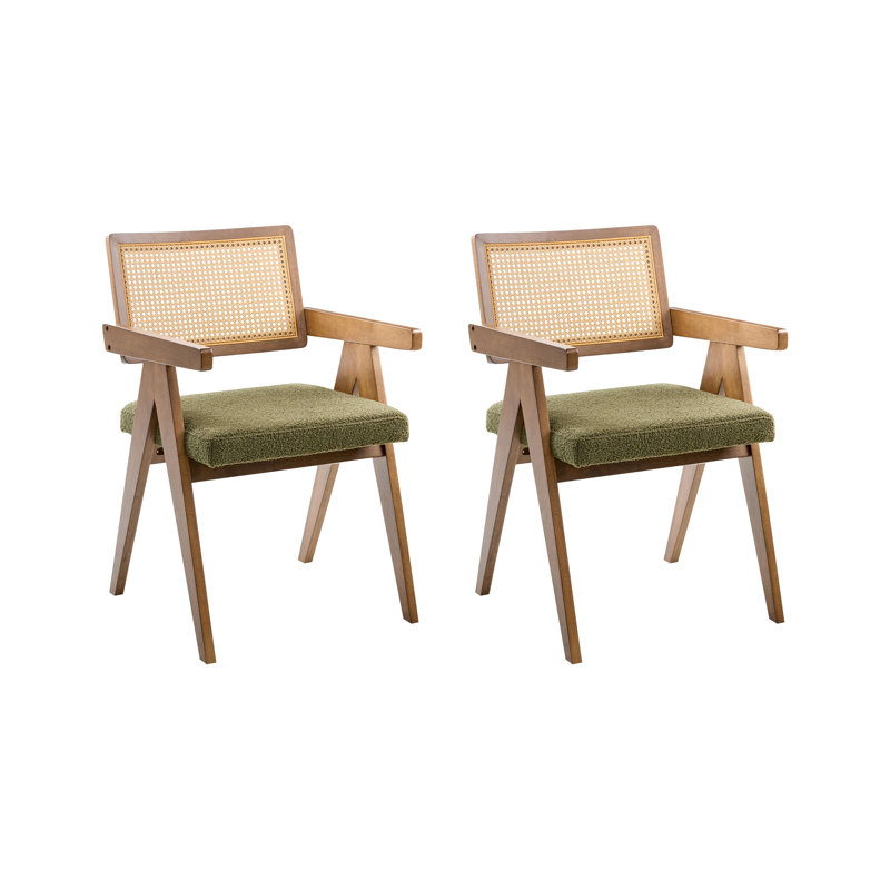 49cm H Polyester Upholstered Full Back Accent, Green