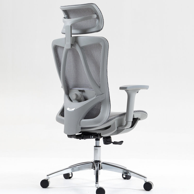 Chaise de bureau en filet à haut dossier, Gray
