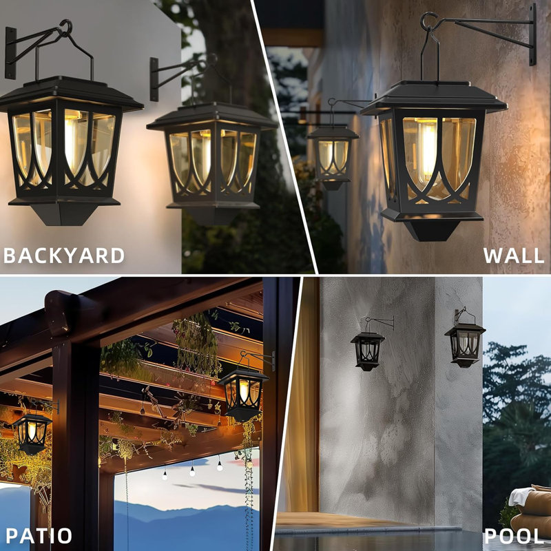 Solar Lanterns Outdoor Waterproof 2 Pack